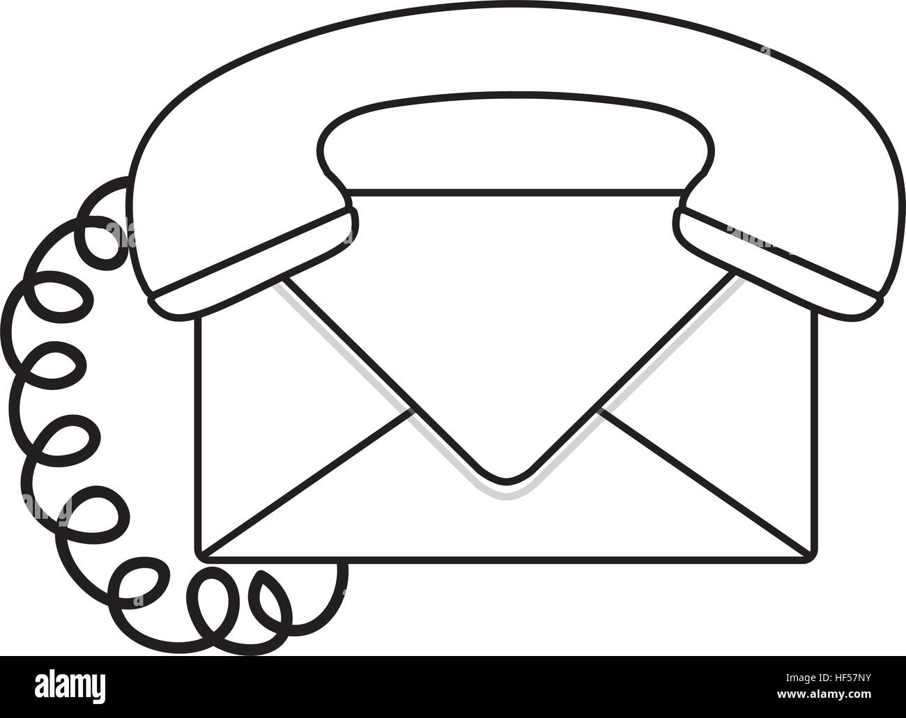 Envelope icon. Call center technical service online and support theme ...