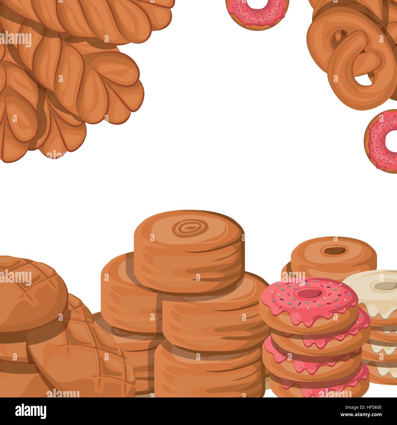Bread and donut icon. Bakery food shop traditional and product theme ...
