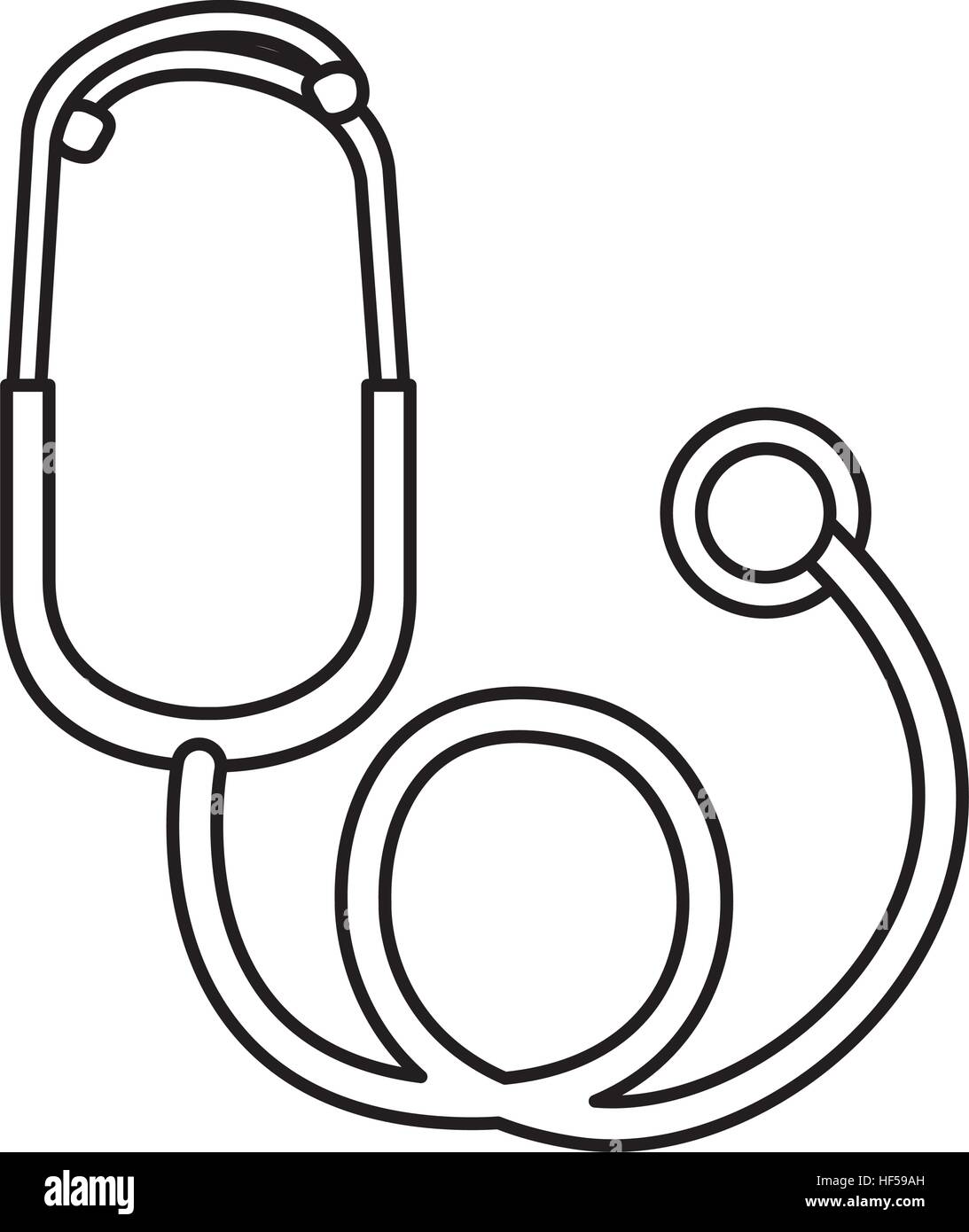 Stethoscope icon. Medical heath care and hospital theme. Isolated ...