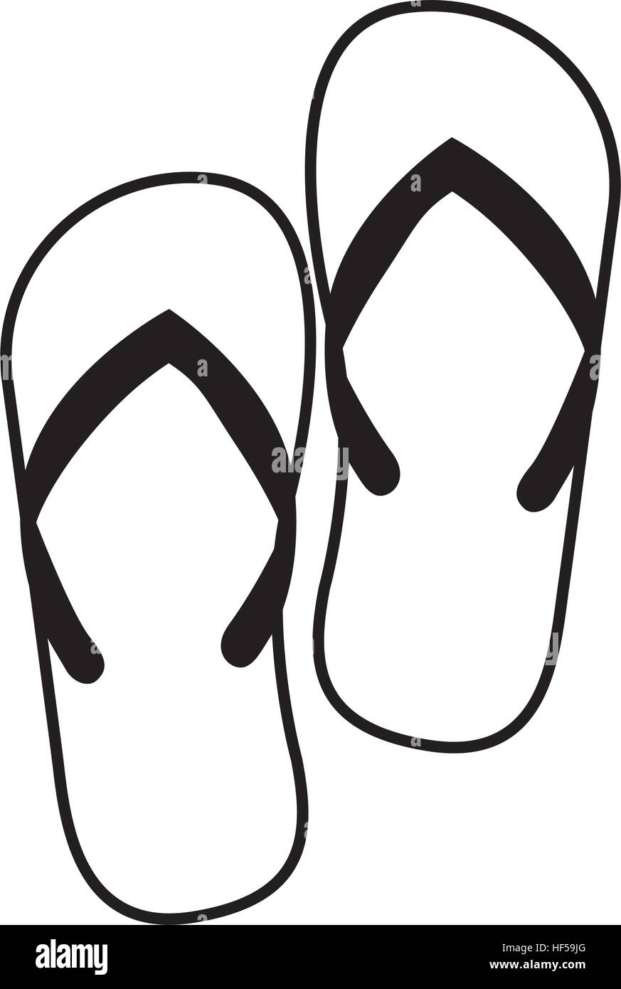 Sandals icon. Shoes fashion footwear beuty and beach theme. Isolated design. Vector illustration Stock Vector