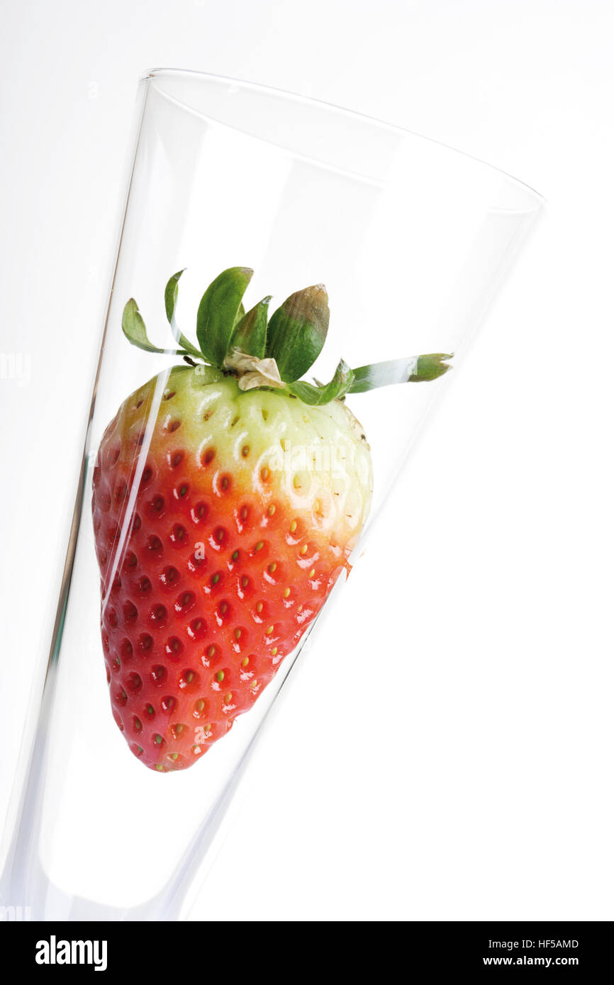 Fresh strawberry in a glass Stock Photo - Alamy