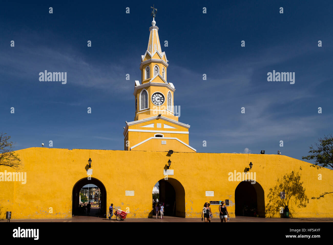 Gate of the old city, Cartagena de Indias, Bolivar, Colombia Stock Photo