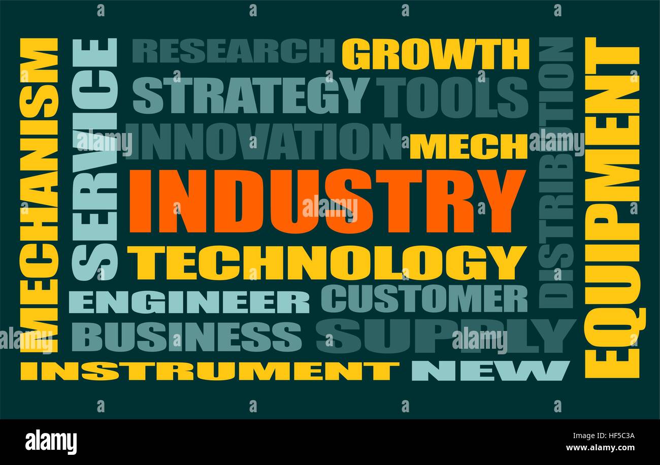 Industry word cloud concept Stock Vector Image & Art - Alamy