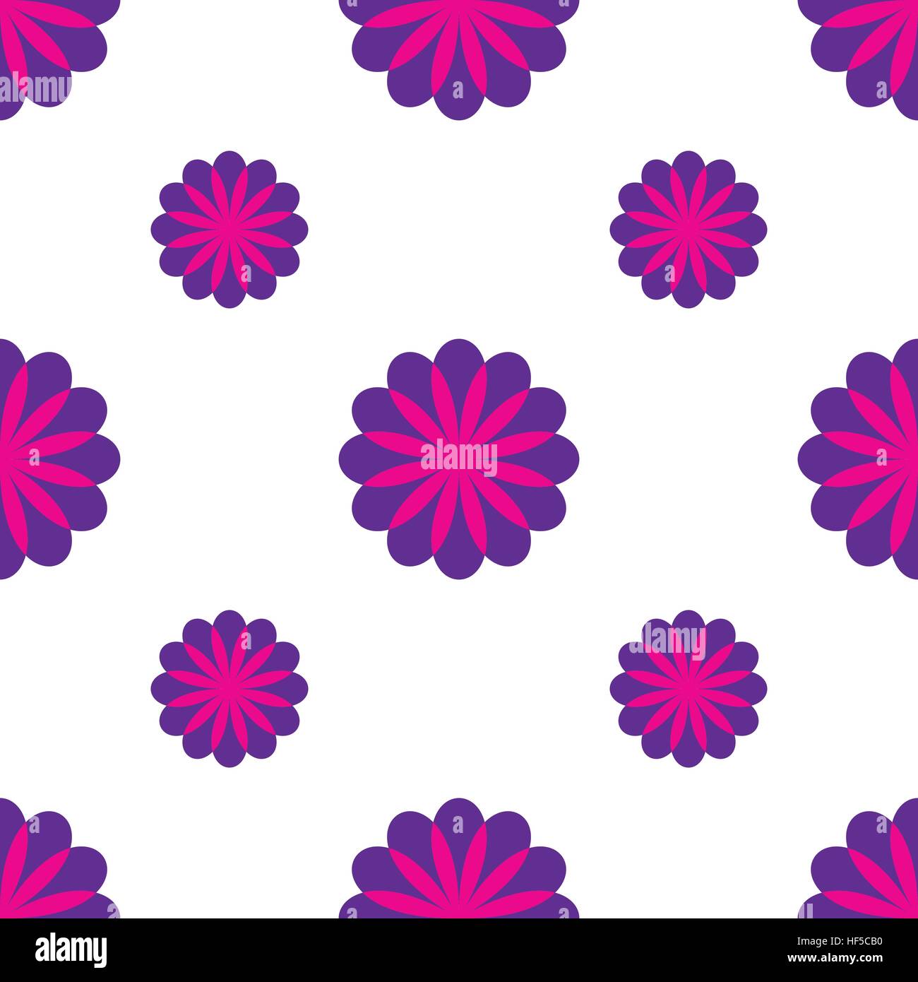 Seamless pattern with beautiful flowers on white background Stock ...