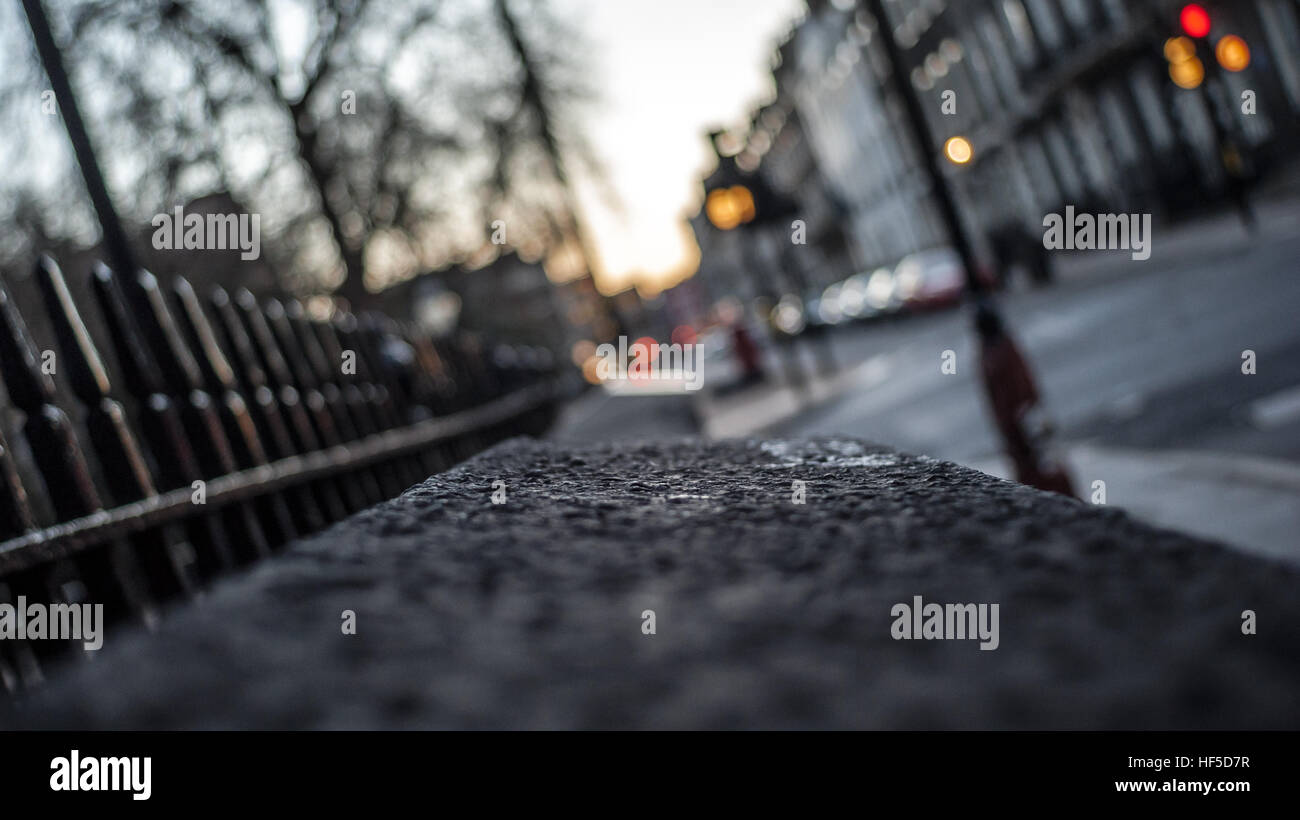 Low angle shot of a street in London Stock Photo