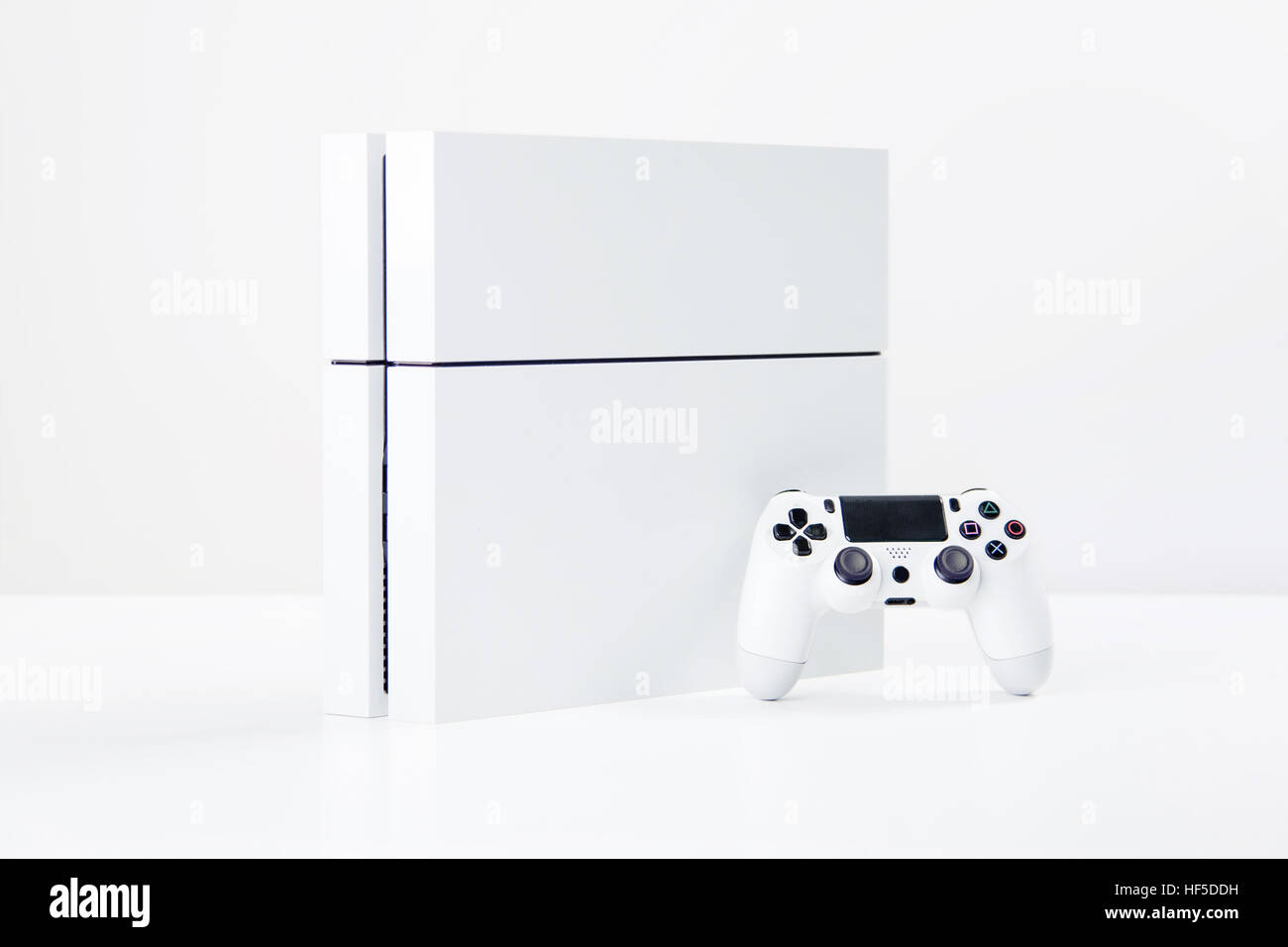 Blank game console on white background. Template for design presentations.  Branding Mock-Up Stock Photo - Alamy