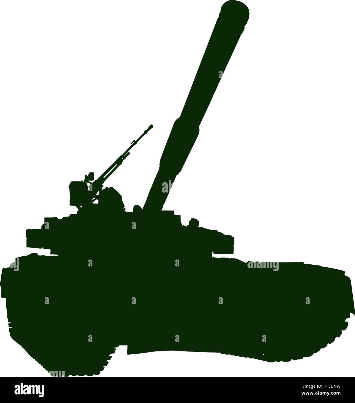 Heavy Battle Tank Stock Vector