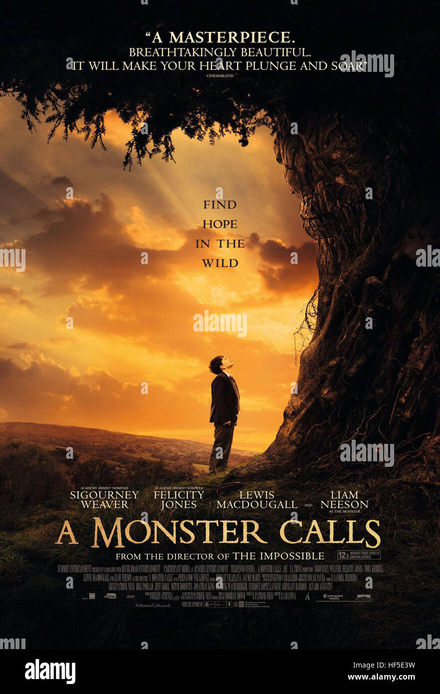 A MONSTER CALLS, British poster, Lewis MacDougall, 2016, © Focus ...
