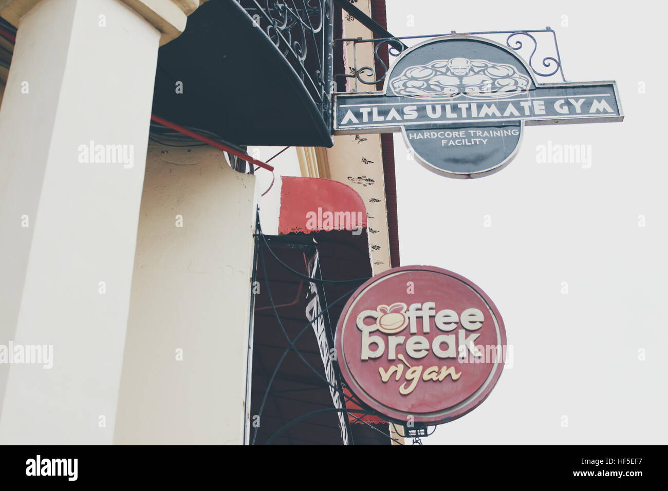 Coffee and gym in Ilocos Vigan Stock Photo