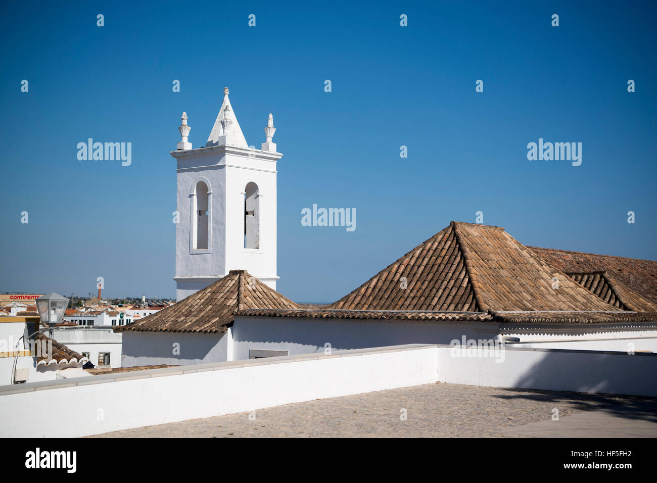 the old town of Tavira at the east Algarve in the south of Portugal in