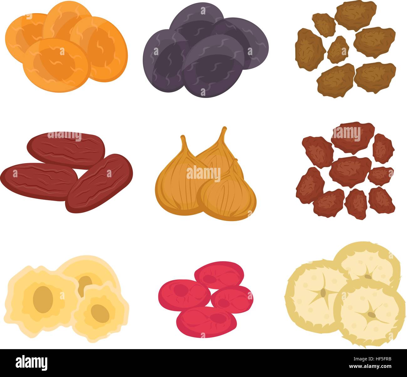 Dry fruits isolated Stock Vector Images - Alamy
