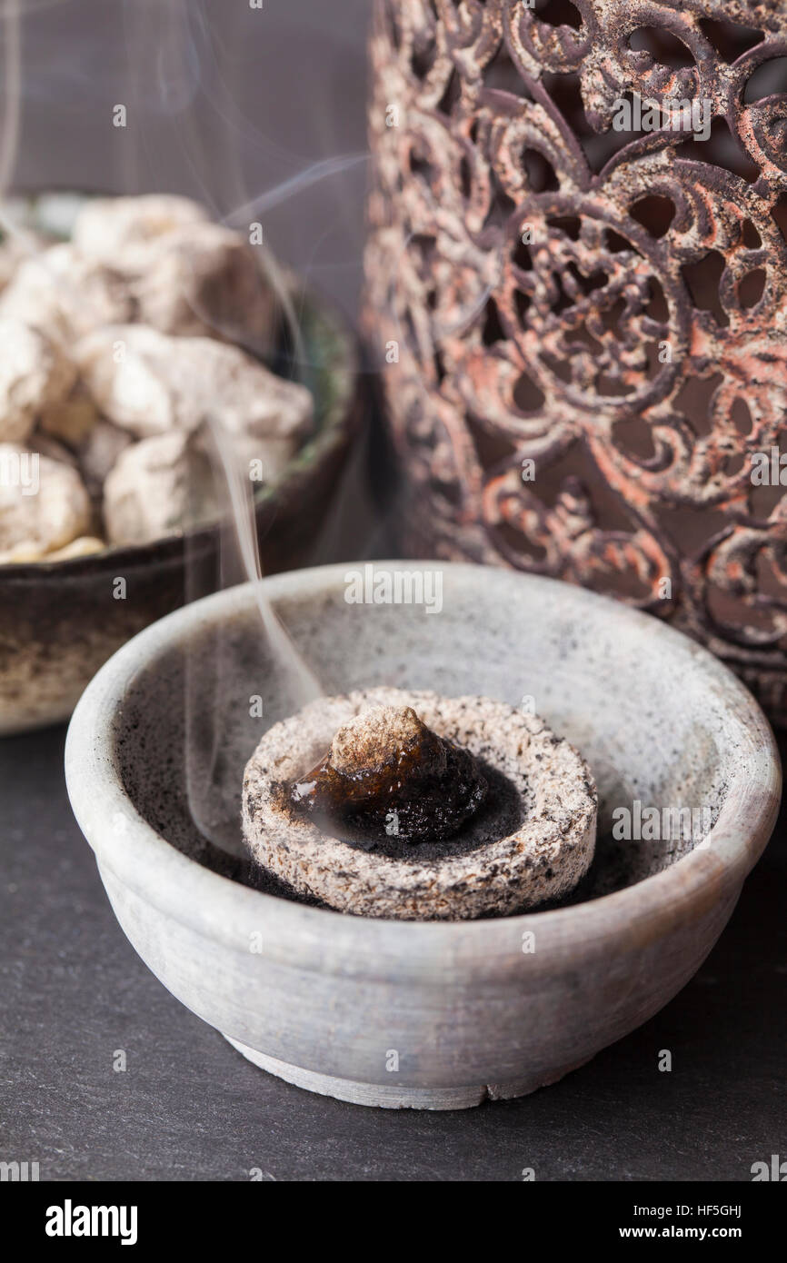 Copaifera officinalis resin (Copaiba - bearer) is an aromatic resin, used for religious rites, incense and perfumes in Latin Ame Stock Photo