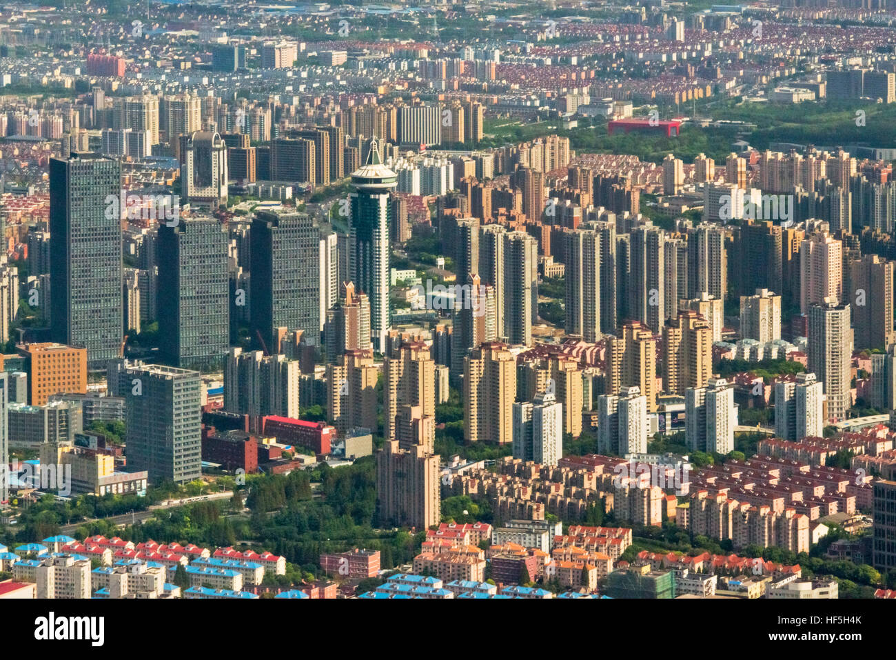 High rises in Pudong, Shanghai, China Stock Photo