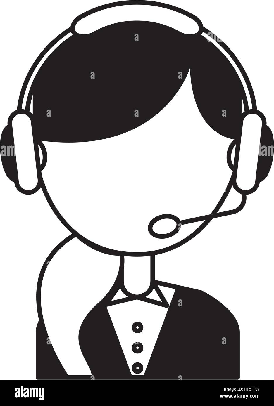 call center agent avatar vector illustration design Stock Vector Image ...