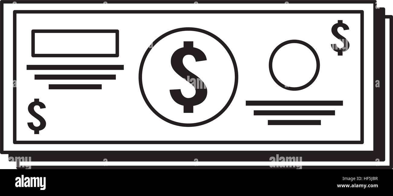 bill dollar isolated icon vector illustration design Stock Vector Image ...