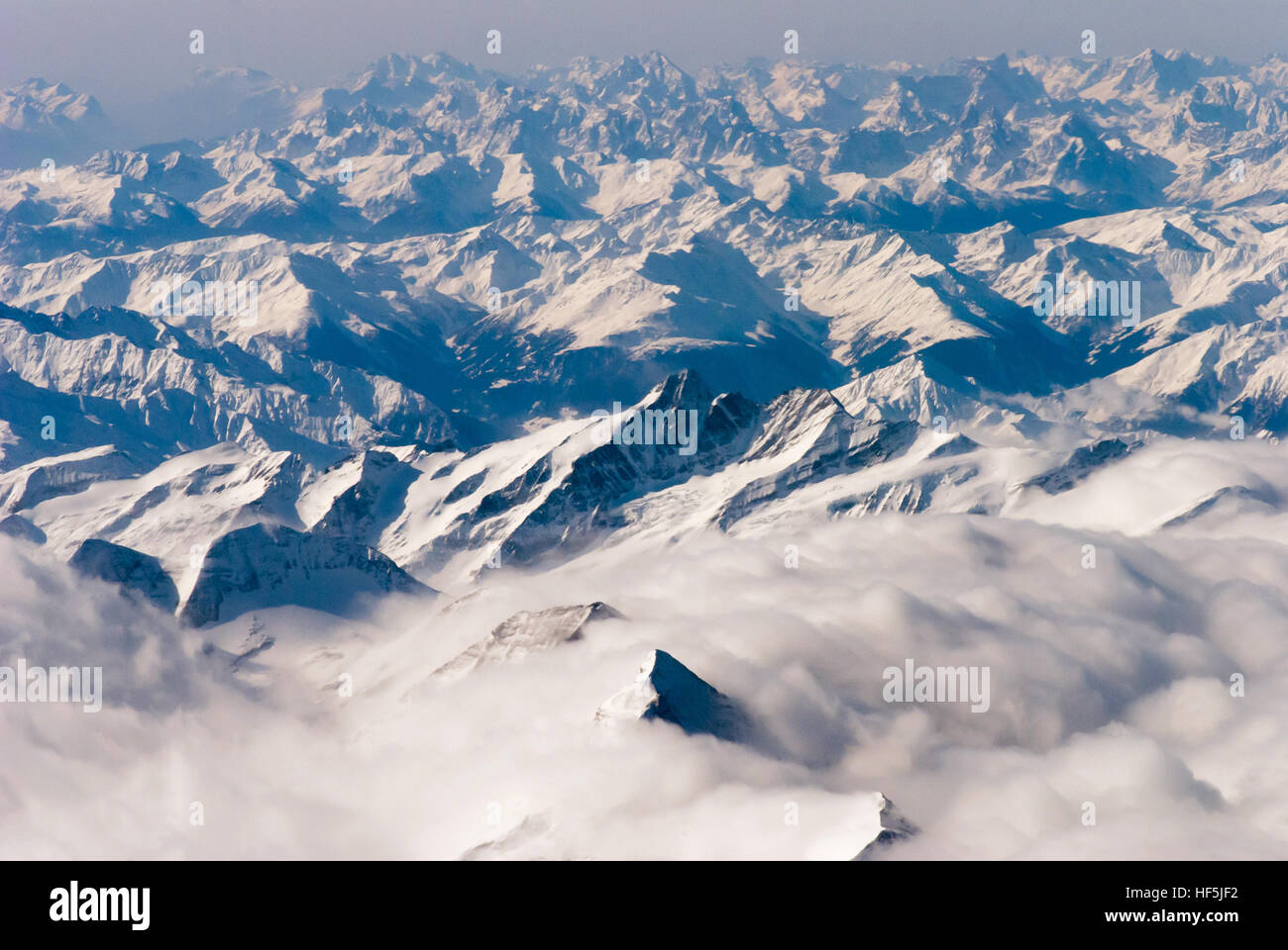aerial view of mountains and clouds on top Stock Photo - Alamy