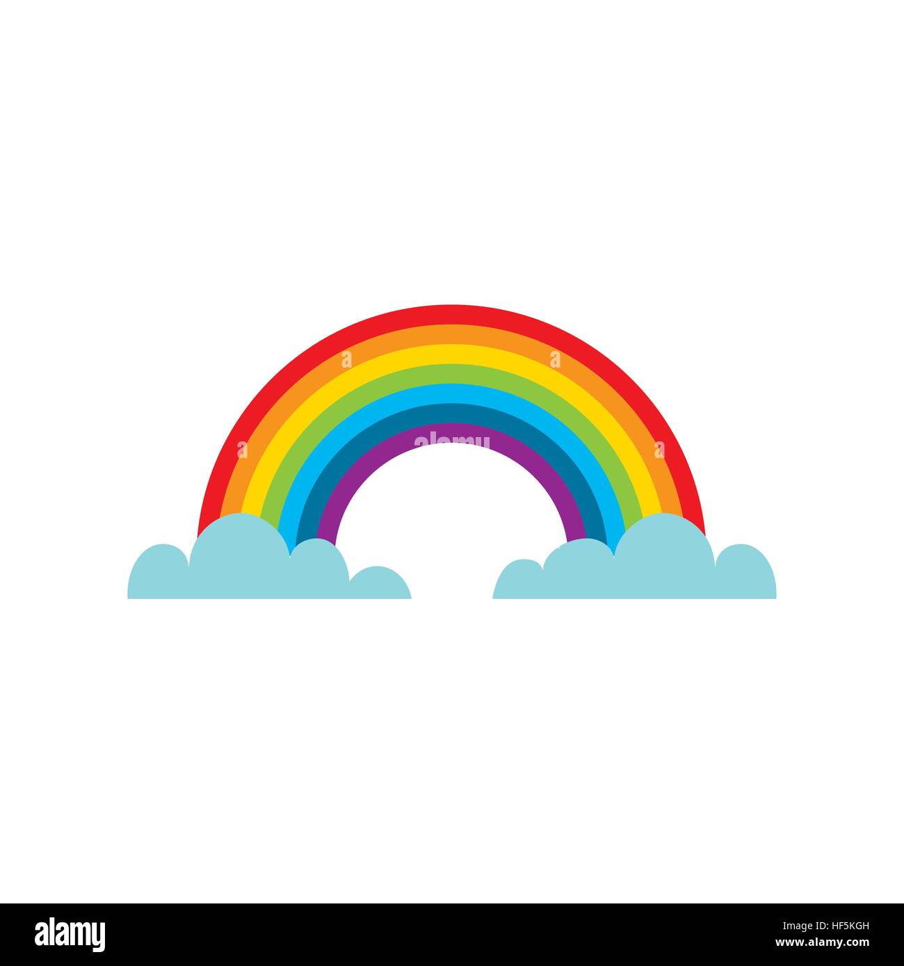 Silhouette rainbow clouds icon over hi-res stock photography and images ...