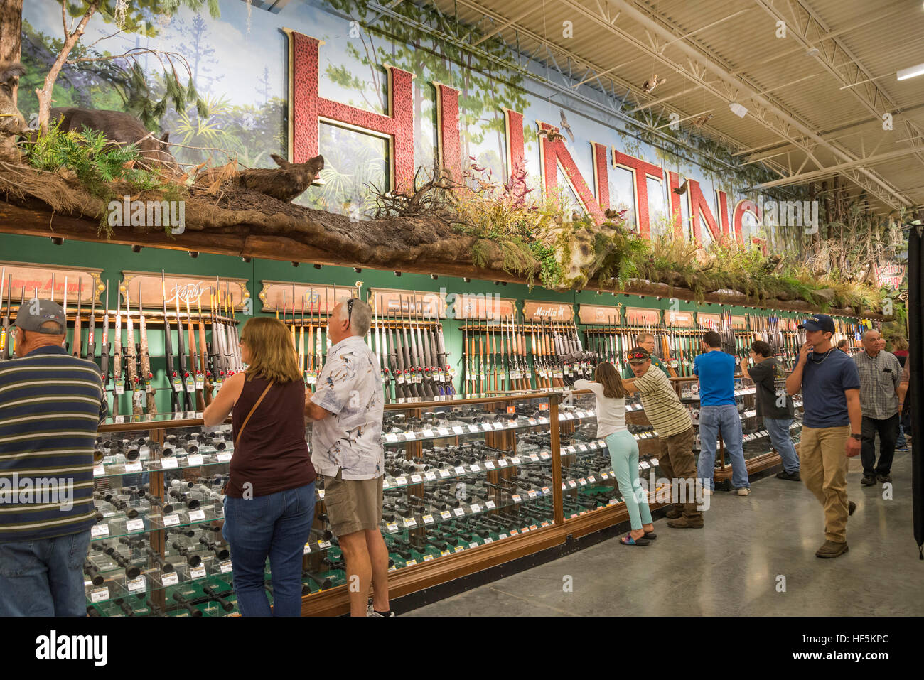 Grand opening of Bass Pro Shops Sportsman Center Gainesville, Florida specializing in all things outdoor and related activities. Stock Photo