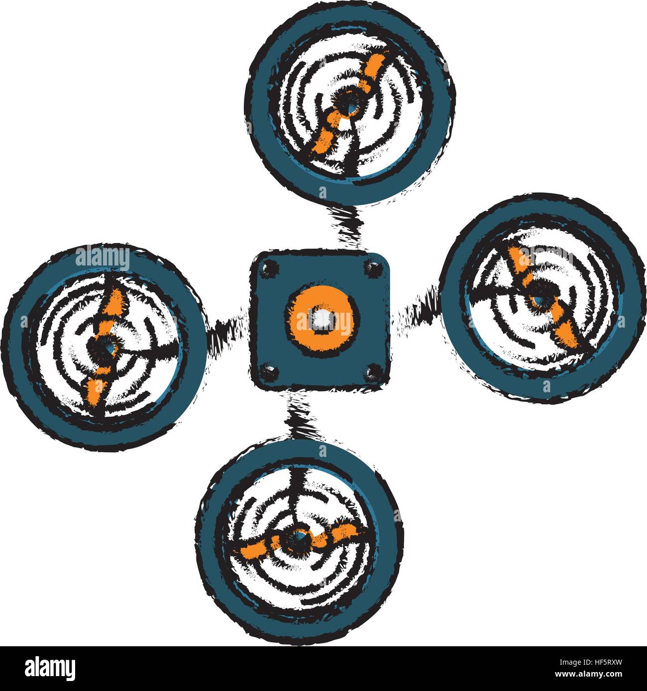 Drone robot technology icon vector illustration graphic design Stock ...
