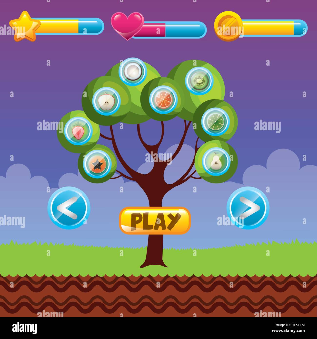 Star fruits at tree Stock Vector Images - Alamy