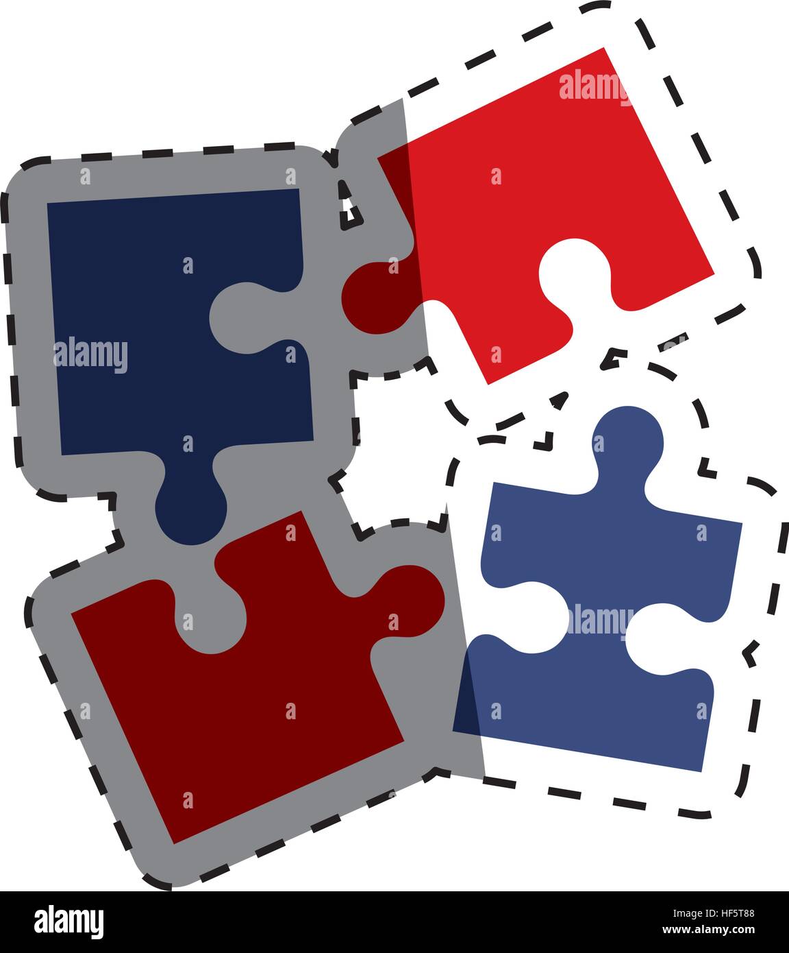 puzzle pieces concept icon vector illustration graphic design Stock ...