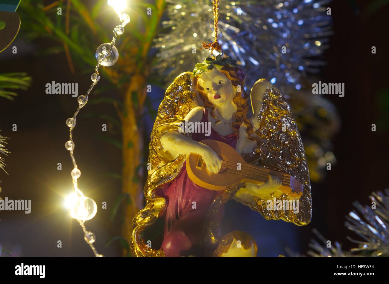 An angel on a Christmas tree Stock Photo Alamy