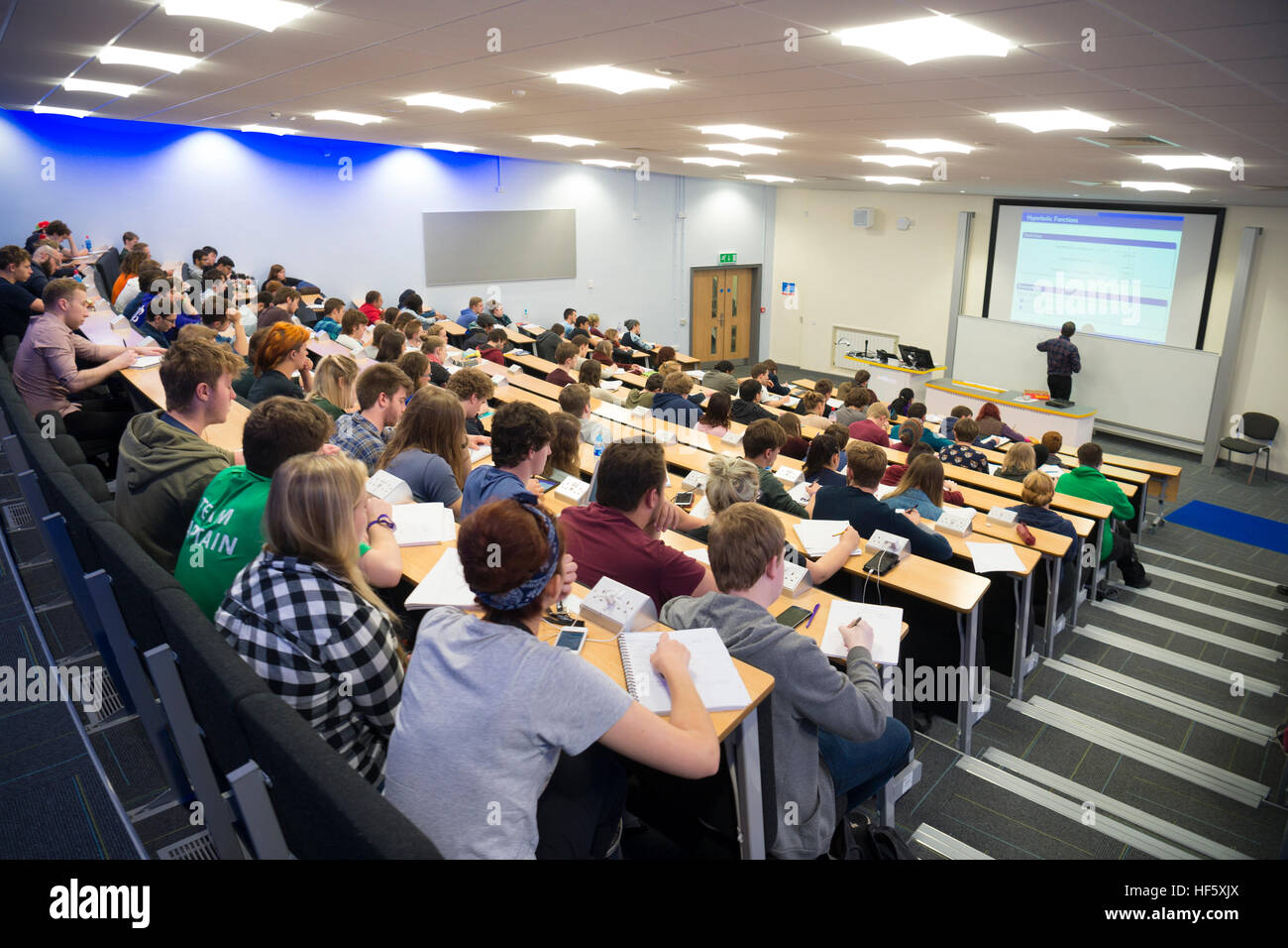 Higher Education in the UK: Aberystwyth University students  in a lecture on the campus Stock Photo