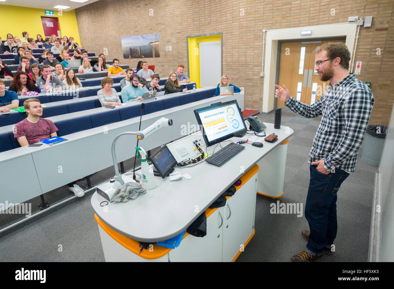 Higher Education in the UK: Aberystwyth University students  in a lecture on the campus Stock Photo