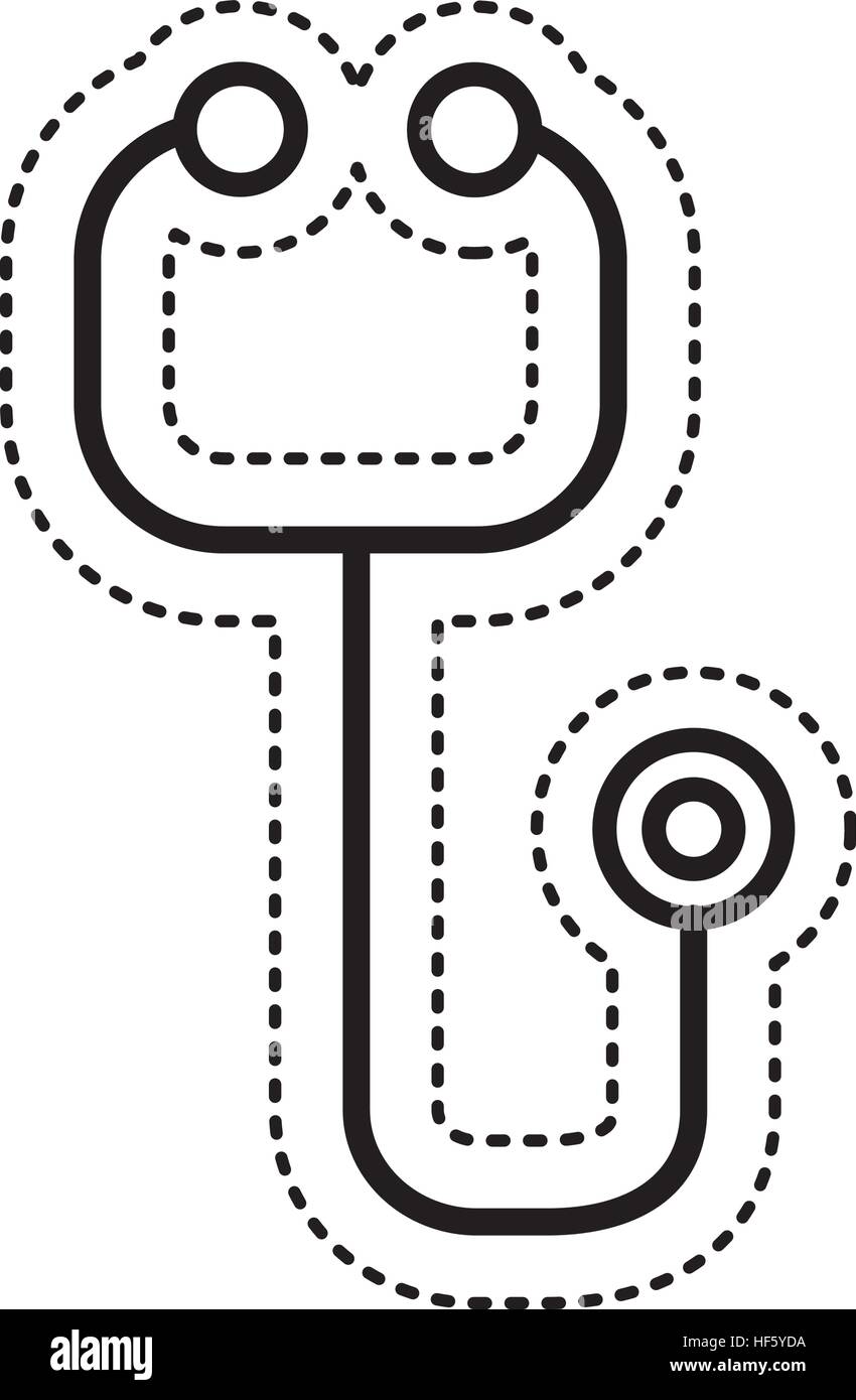 stethoscope medical device icon vector illustration design Stock Vector ...