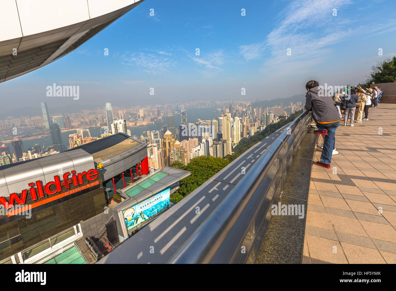 Victoria Peak observation deck Stock Photo