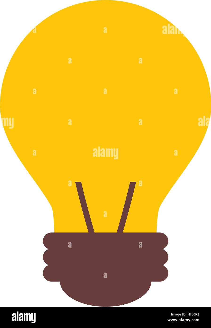 bulb light flat icon vector illustration design Stock Vector Image ...