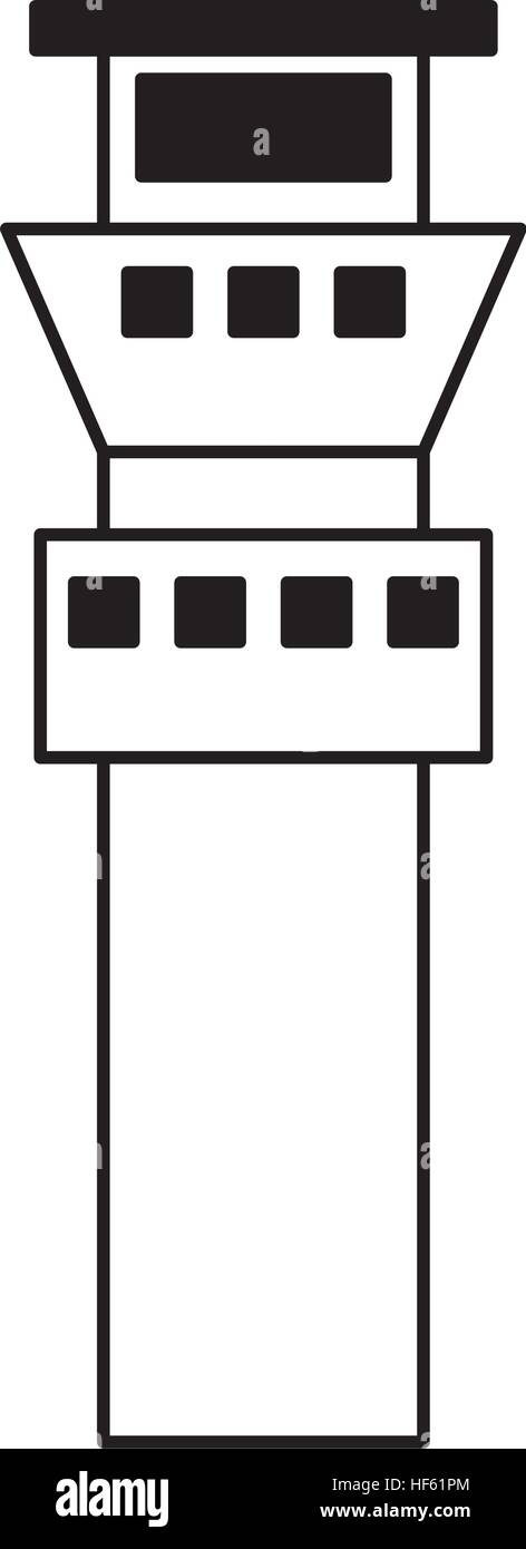 control tower building icon vector illustration design Stock Vector ...