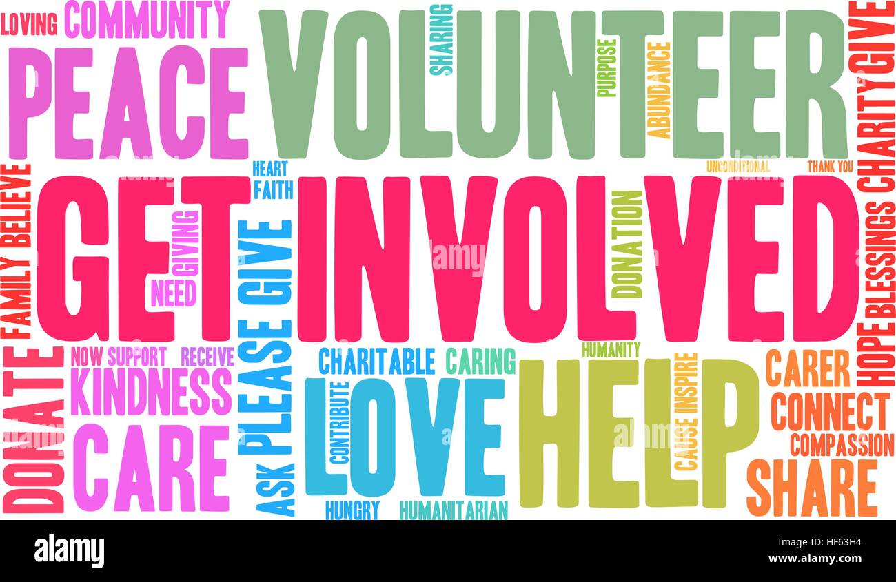 Get involved into. Get involved.