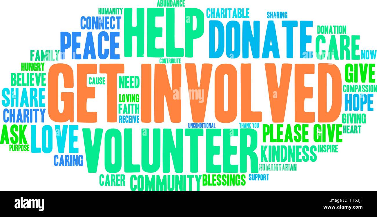 Get Involved word cloud on a white background Stock Vector Image & Art ...