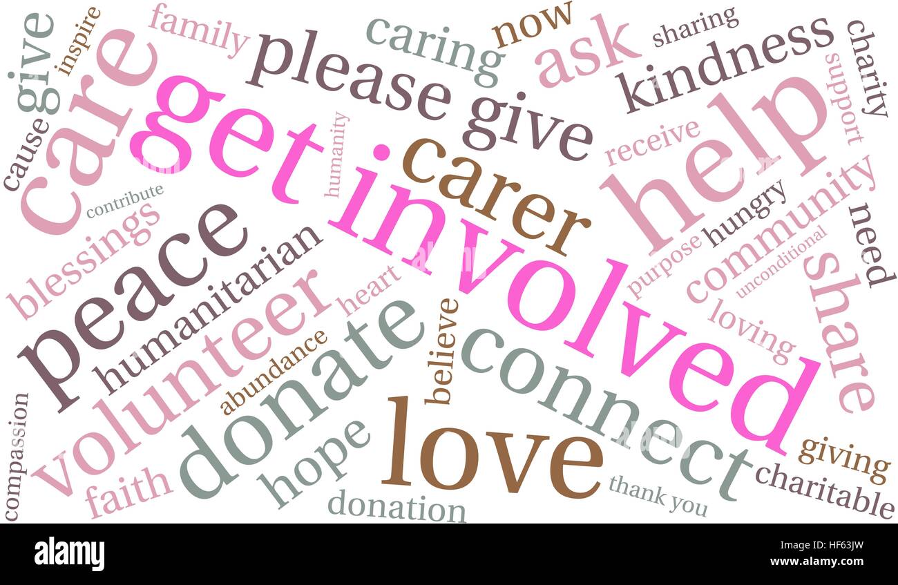 Get Involved word cloud on a white background Stock Vector Image & Art ...