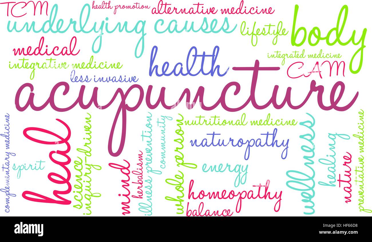 Acupuncture word cloud on a white background Stock Vector Image & Art