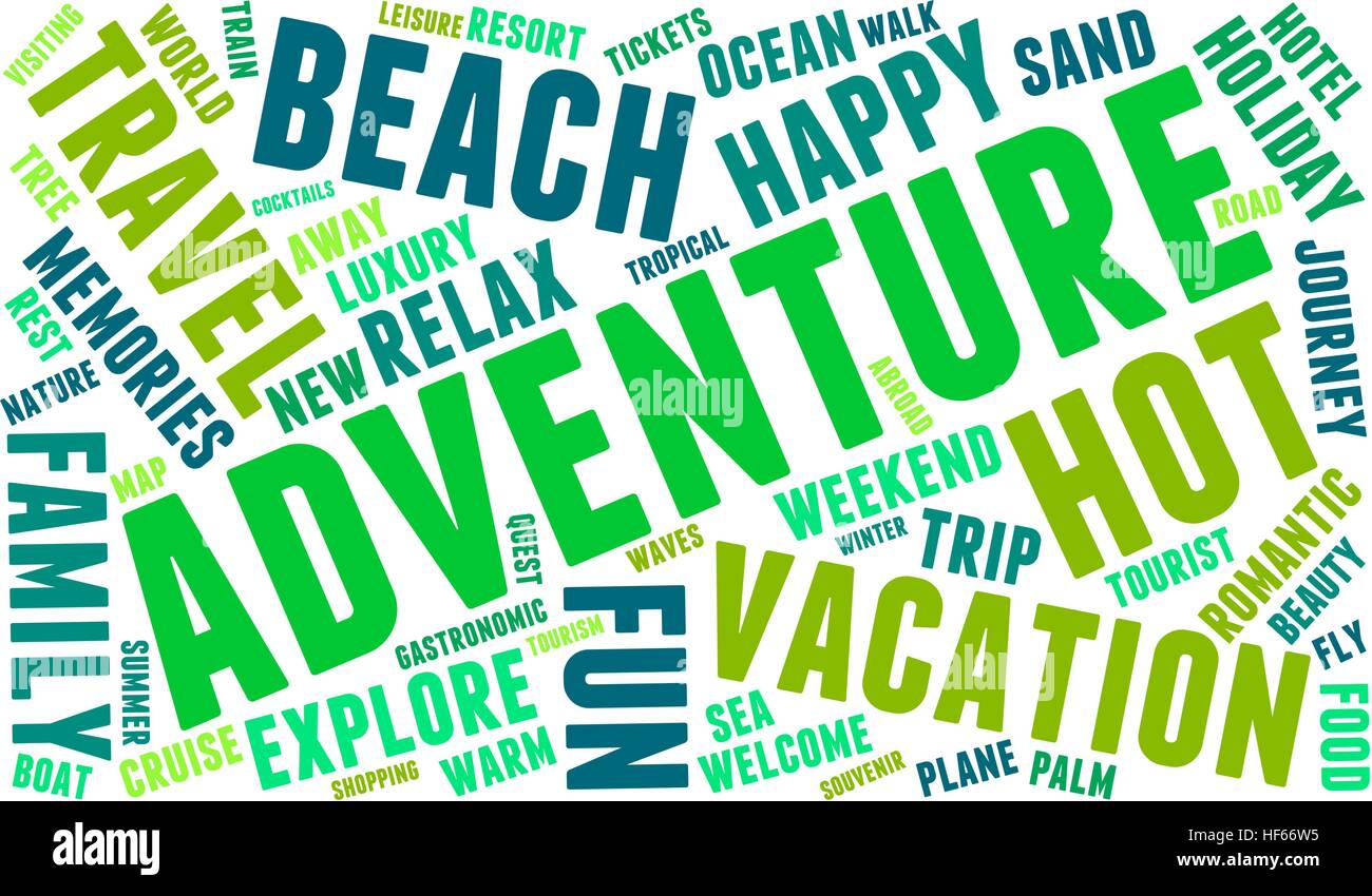 Adventure word cloud on a white background Stock Vector Image & Art - Alamy