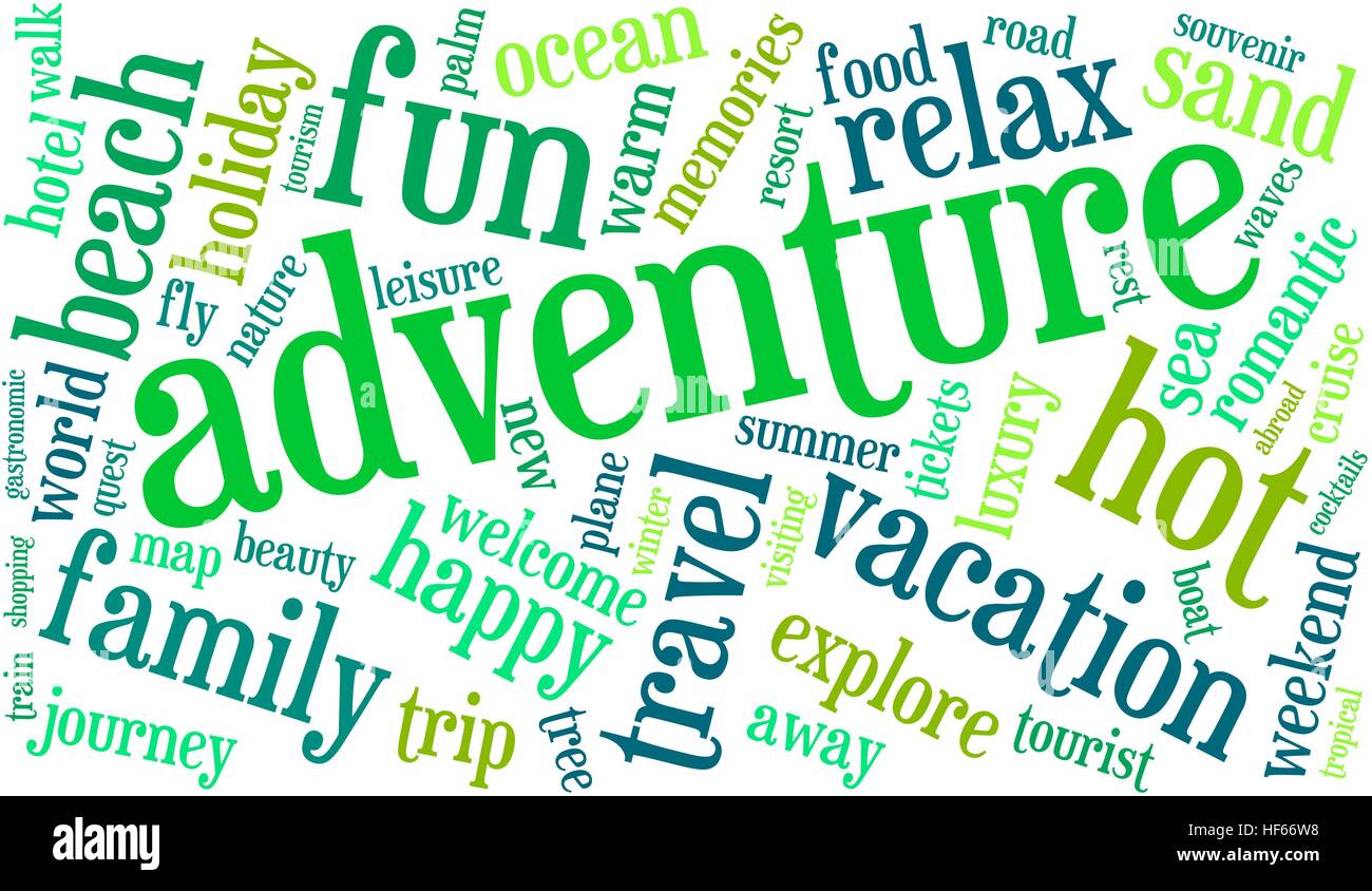 Adventure word cloud on a white background Stock Vector Image & Art - Alamy