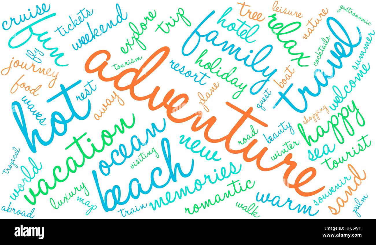 Adventure word cloud on a white background Stock Vector Image & Art Alamy