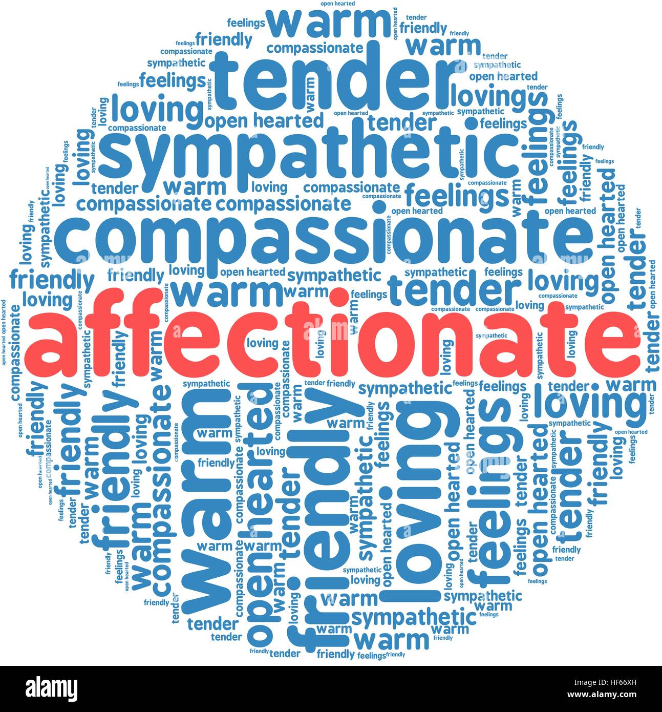 Affectionate word cloud on a white background Stock Vector Image & Art ...