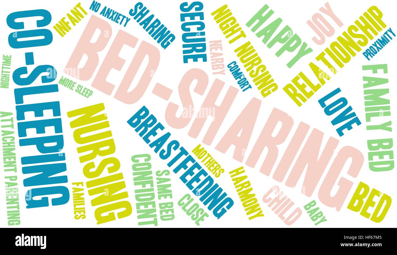 BedSharing word cloud on a white background Stock Vector Image & Art