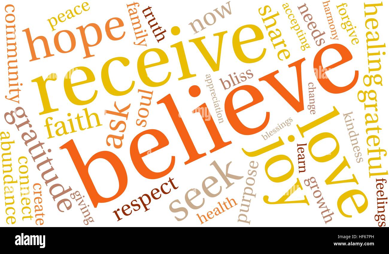 Believe Word Cloud Stock Vector Image & Art Alamy