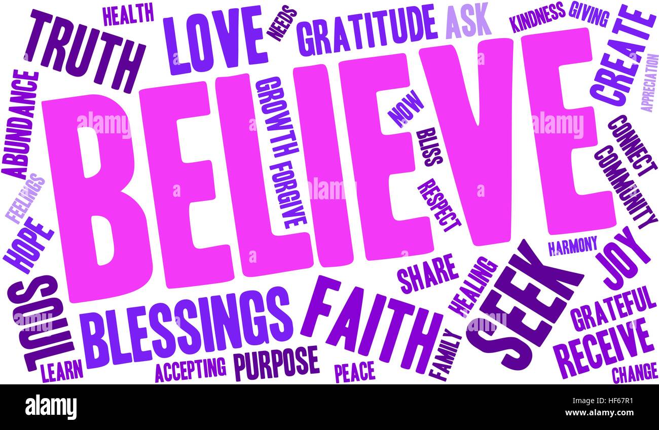 Believe Word Cloud Stock Vector Image & Art Alamy