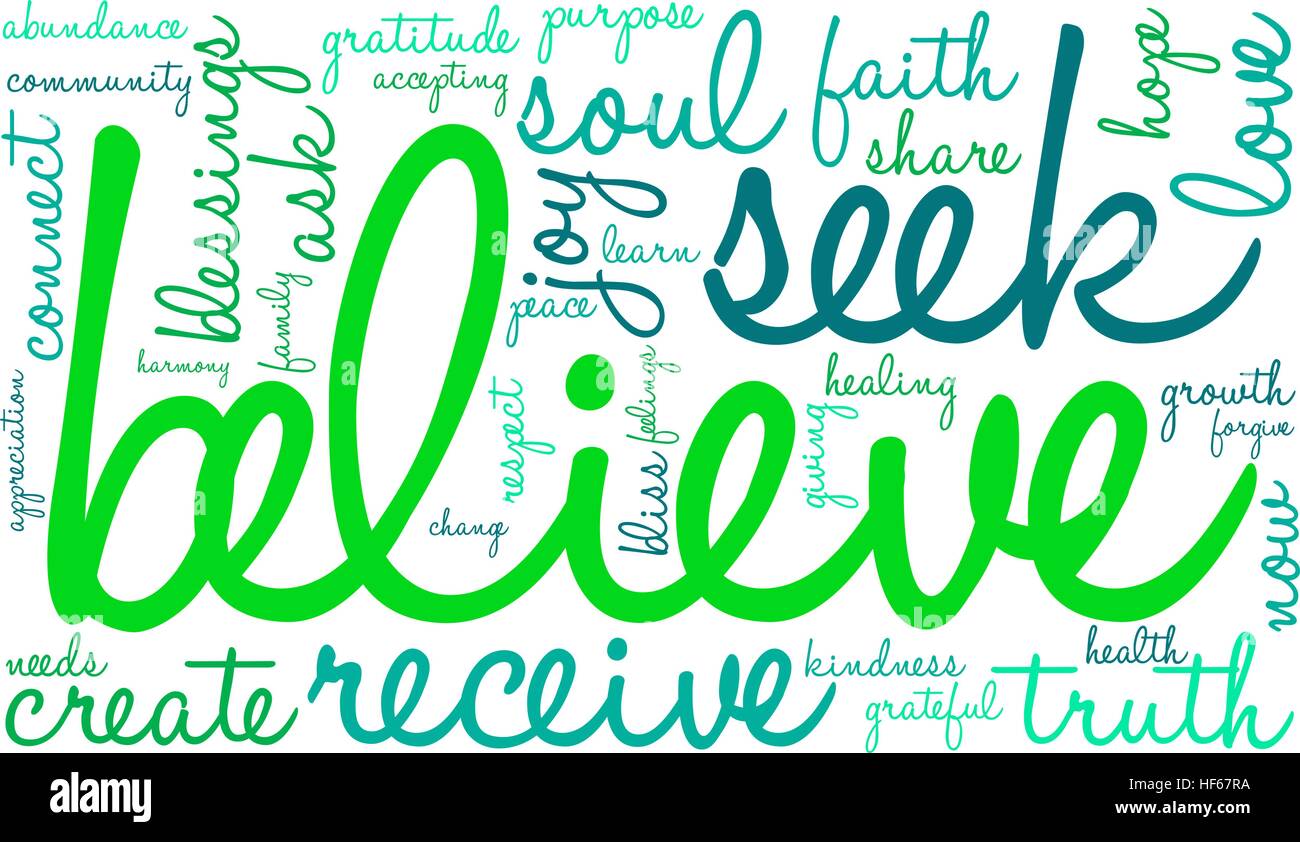 Believe Word Cloud Stock Vector Image & Art Alamy