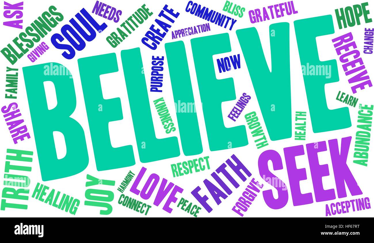 Believe Word Cloud Stock Vector Image & Art Alamy