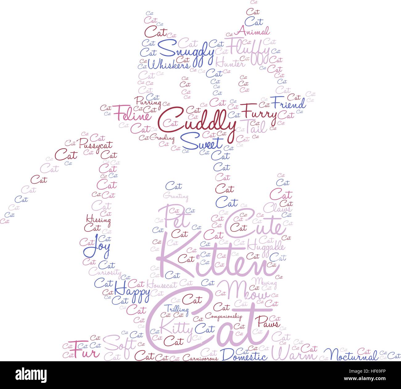 Cat word cloud on a white background Stock Vector Image & Art - Alamy