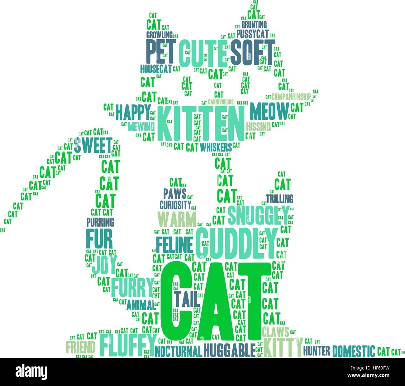 Cat word cloud on a white background Stock Vector Image & Art - Alamy