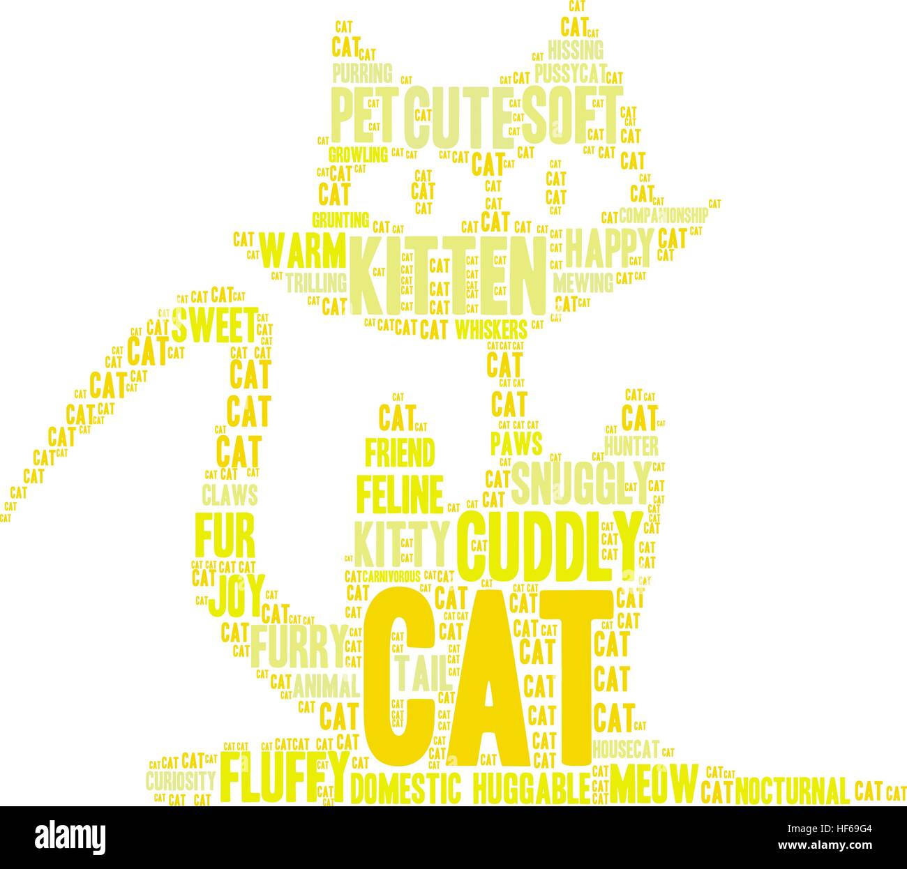Cat word cloud on a white background Stock Vector Image & Art - Alamy