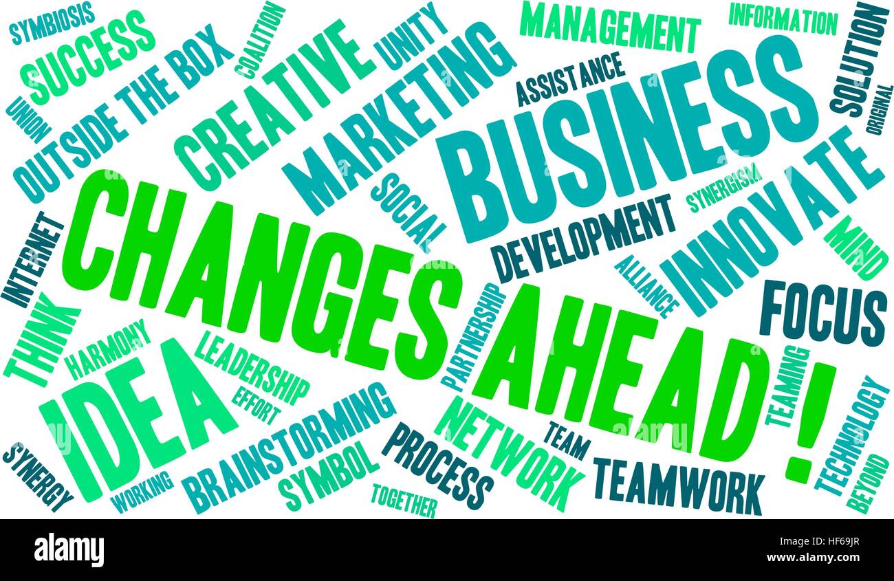 Changes Ahead word cloud on a white background Stock Vector Image & Art