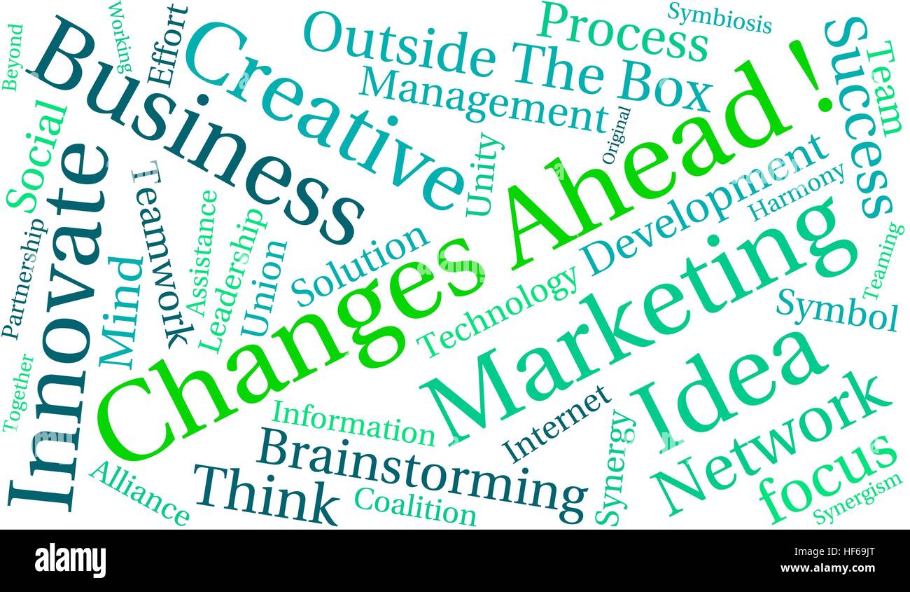 Changes Ahead word cloud on a white background Stock Vector Image &amp; Art ...